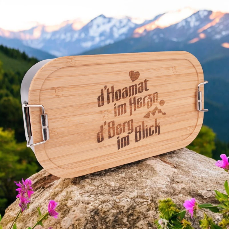 Brotzeitbox "d'Hoamat im Herzn"
