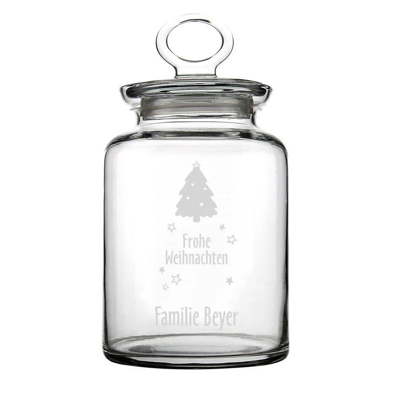 Weihnachtsgeschenk Glasdose zum Befüllen