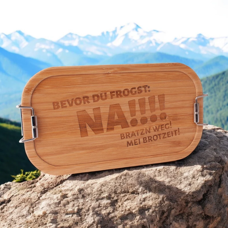 Brotzeitbox "Bevor Du frogst: NA!!!"