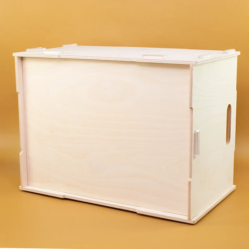 Personalisierbare Spielzeugkiste aus Holz mit Deckel | clipfritz® Aufbewahrungsbox stapelbar