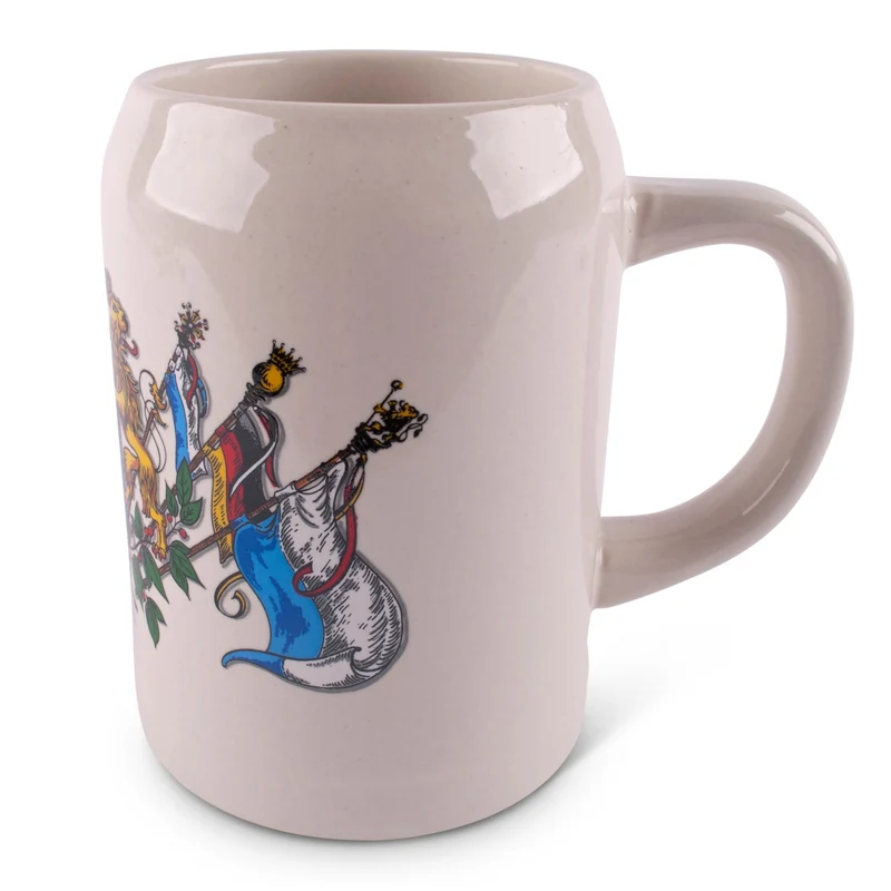 Bierkrug "Wappen mit Fahnen"