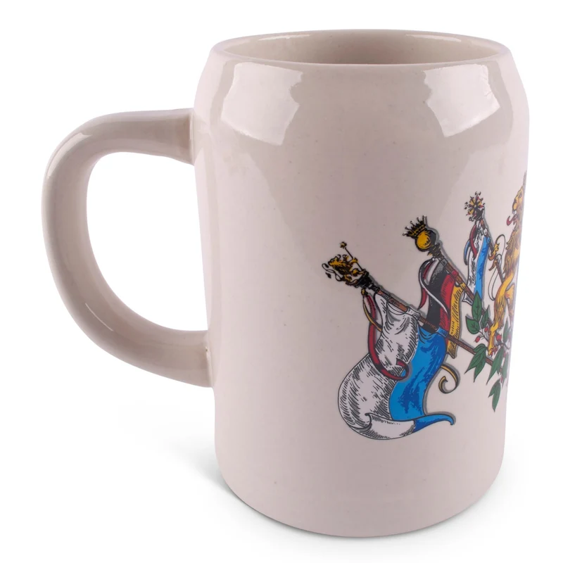 Bierkrug "Wappen mit Fahnen"