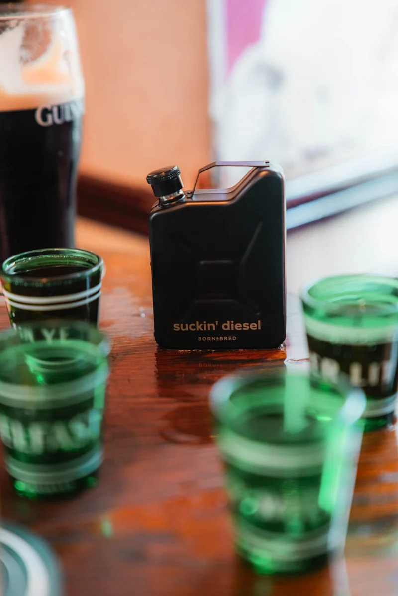 'Suckin' Diesel' Jerry Can Hip Flask | Born & Bred
