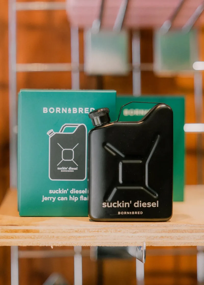 'Suckin' Diesel' Jerry Can Hip Flask | Born & Bred