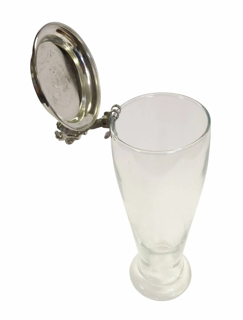 Weißbierglas Zinndeckel