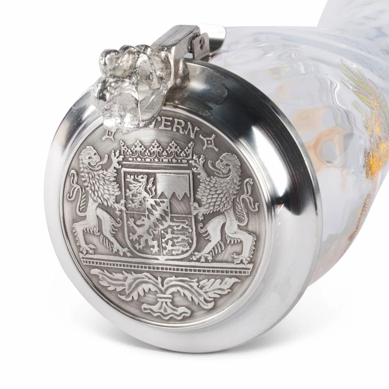 Weißbierglas Zinndeckel