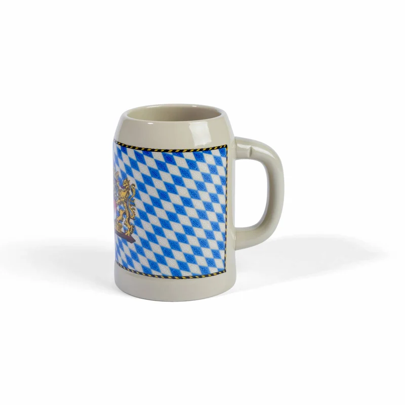 Stein-Bierkrug mit Bayern-Rauten
