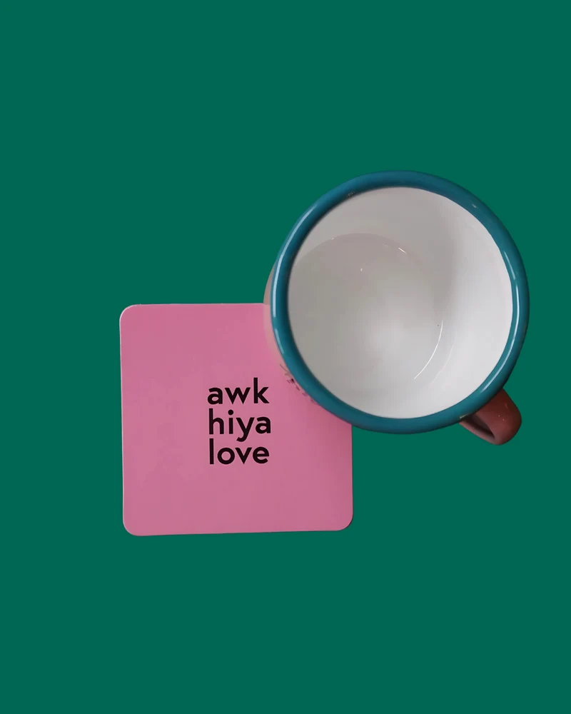 Awk Hiya Love Mug & Coaster Set | Born & Bred