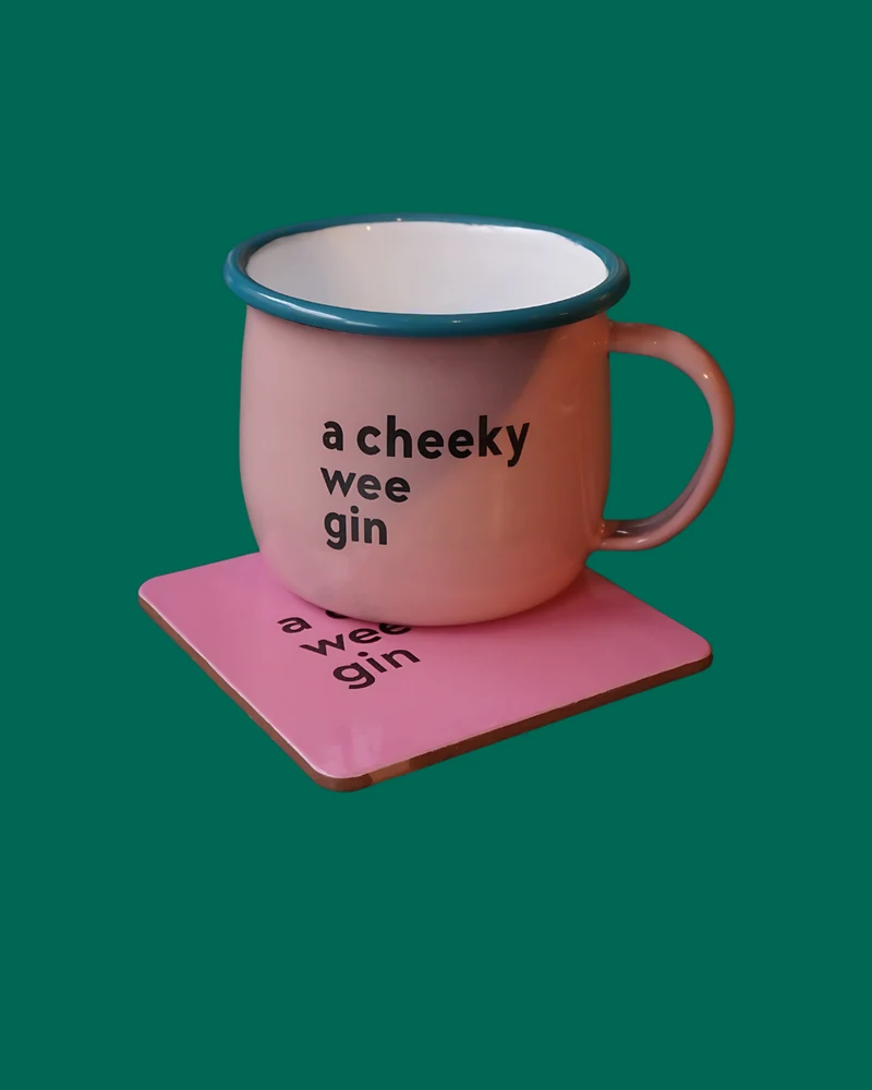 A Cheeky Wee Gin Mug & Coaster Set | Born & Bred