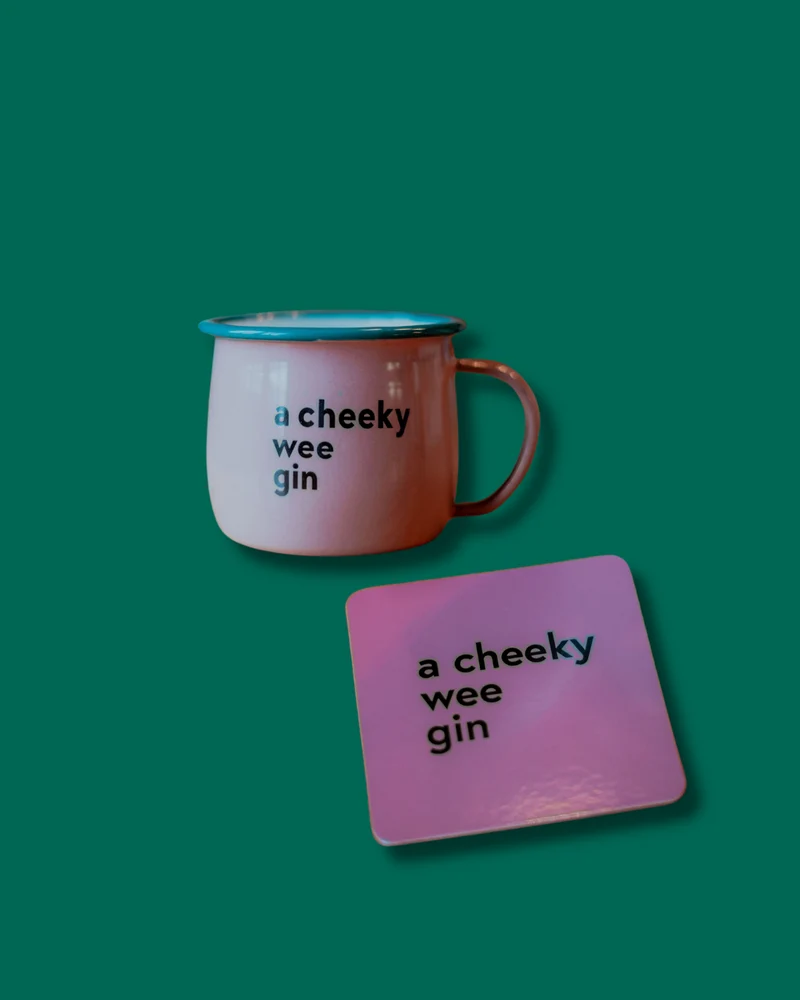 A Cheeky Wee Gin Mug & Coaster Set | Born & Bred