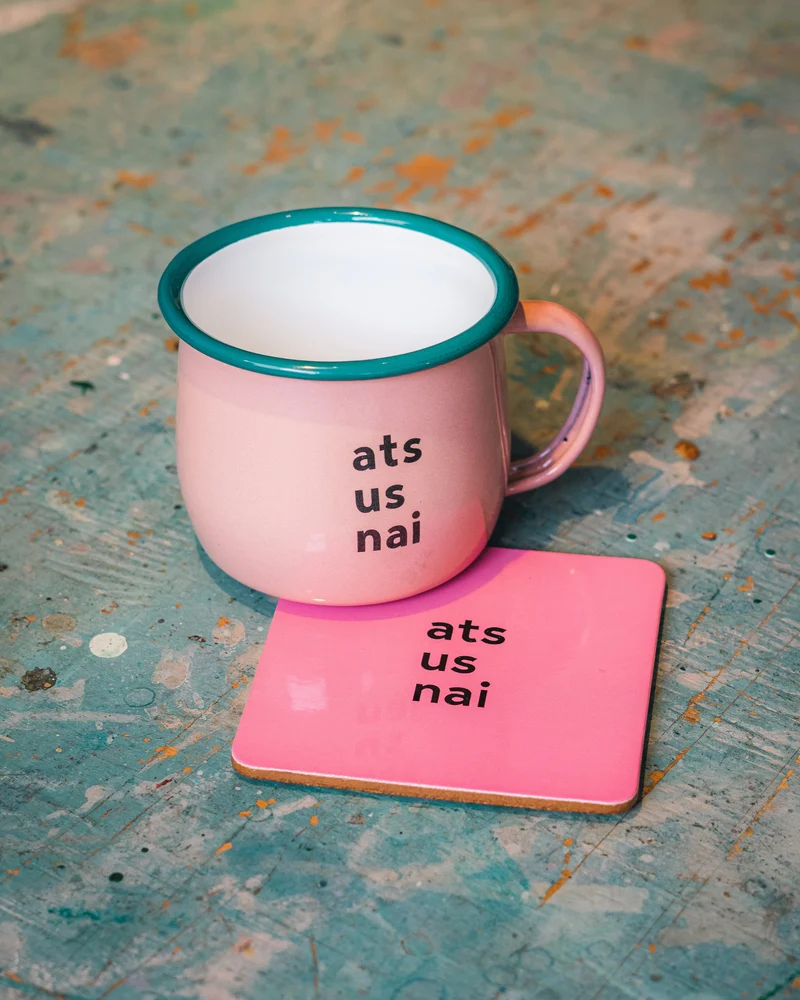 Ats Us Nai Pink Mug & Coaster Set | Born & Bred