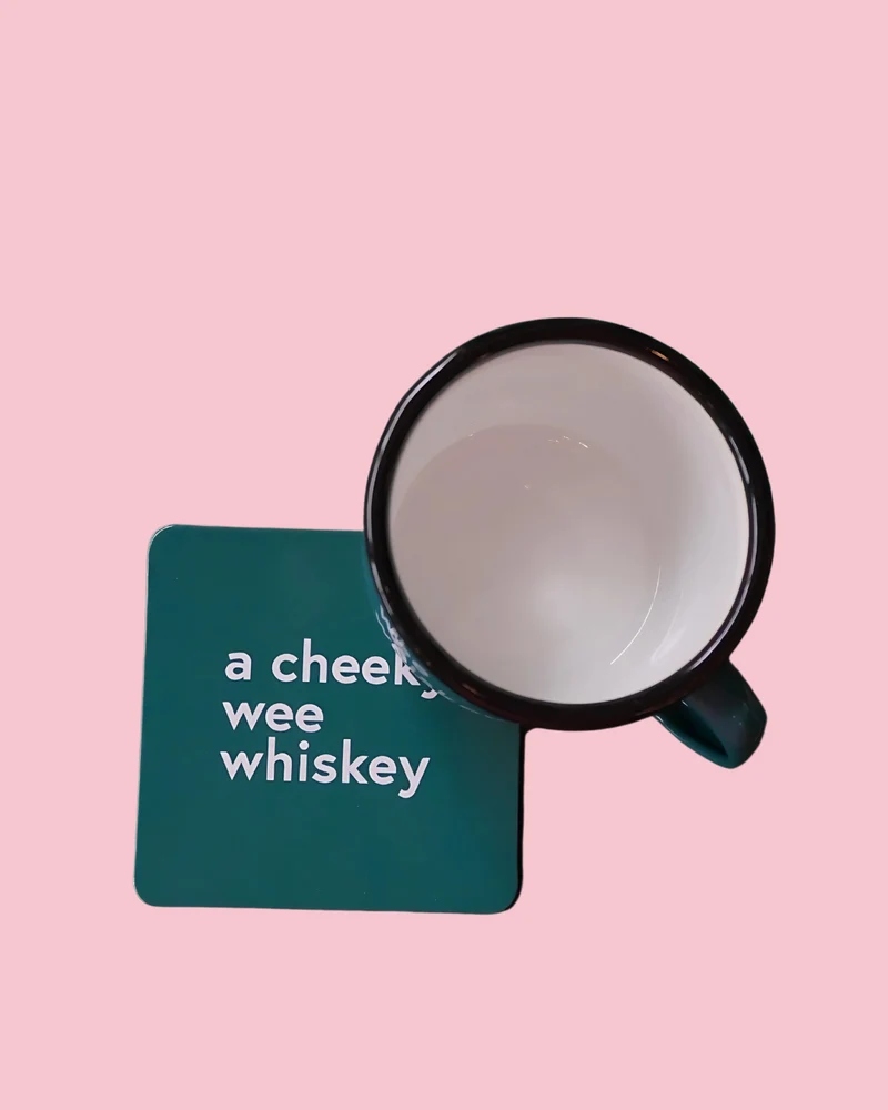 A Cheeky Wee Whiskey Mug & Coaster Set | Born & Bred