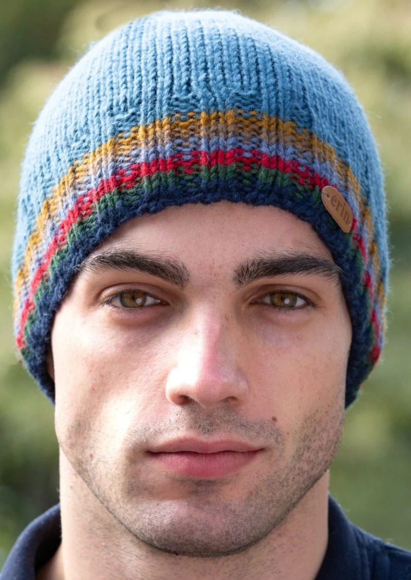 Erin Men's Rib Pullon Hat | Denim Blue