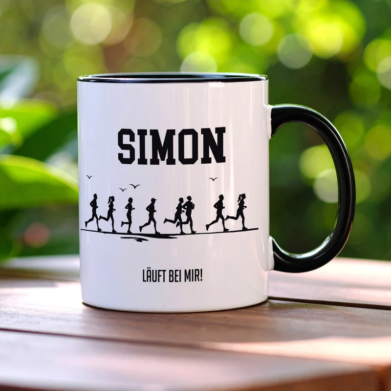 Personalisierbare Tasse mit Hobby-Motiven | Schriftart und Motiv wählbar
