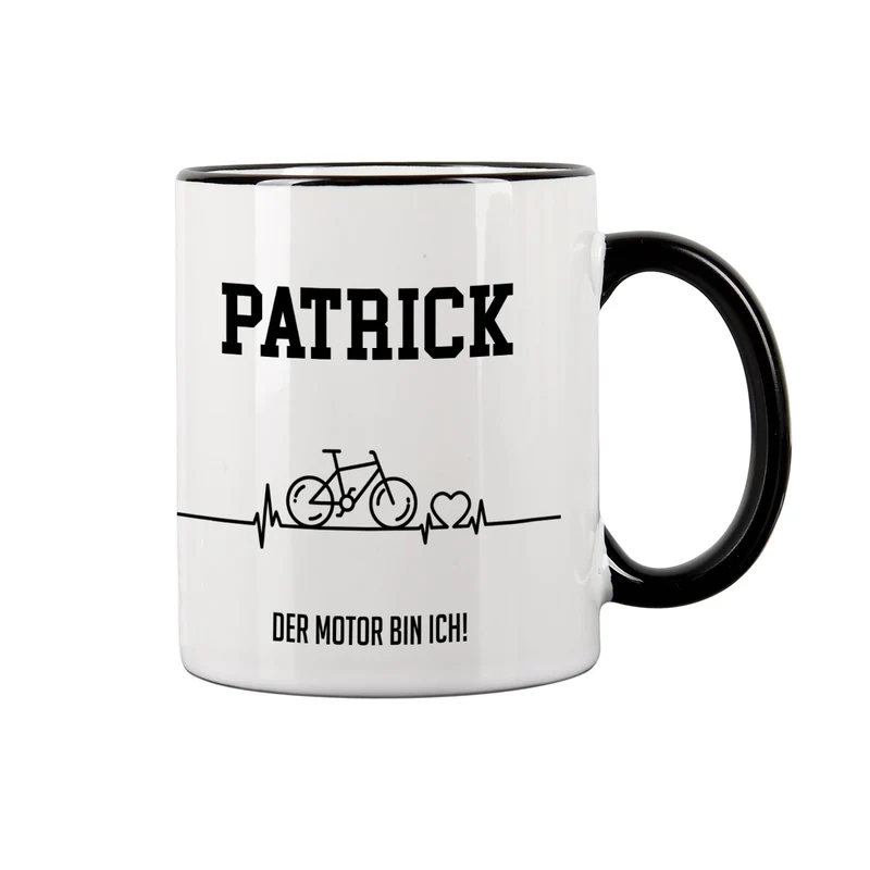 Personalisierbare Tasse mit Hobby-Motiven | Schriftart und Motiv wählbar