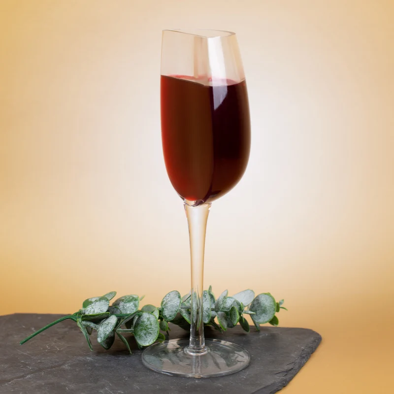 Halbes Weinglas | Scherzartikel für Weinliebhaber