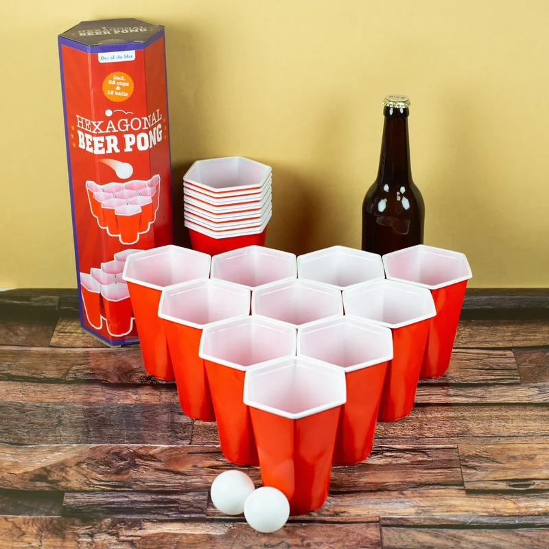 Trinkspiel Hexagon Beer Pong | Partyspiel Bierpong