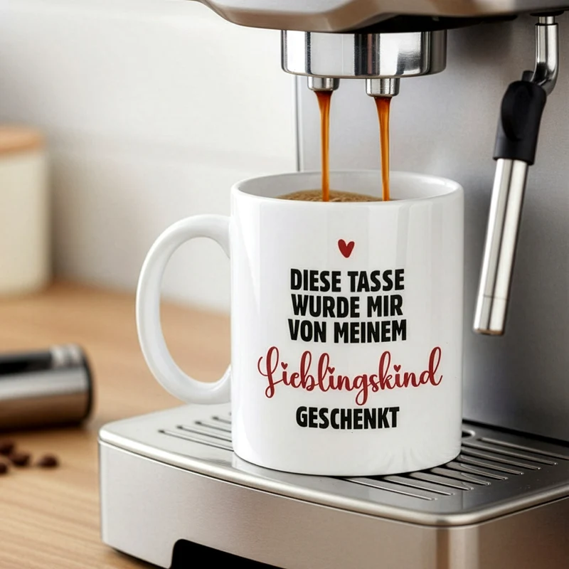 Lustige Tasse für Mama 'vom Lieblingskind geschenkt' | Geschenk für Mütter zum Muttertag & Geburtstag