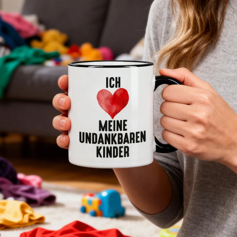 Lustige Tasse 'Ich liebe meine undankbaren Kinder' | Geschenk für Eltern zum Muttertag & Vatertag