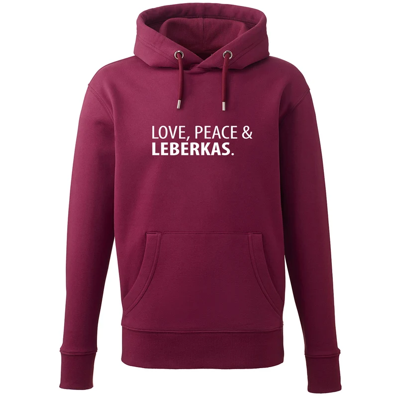 Hoodie "Love, Peace & Leberkas"