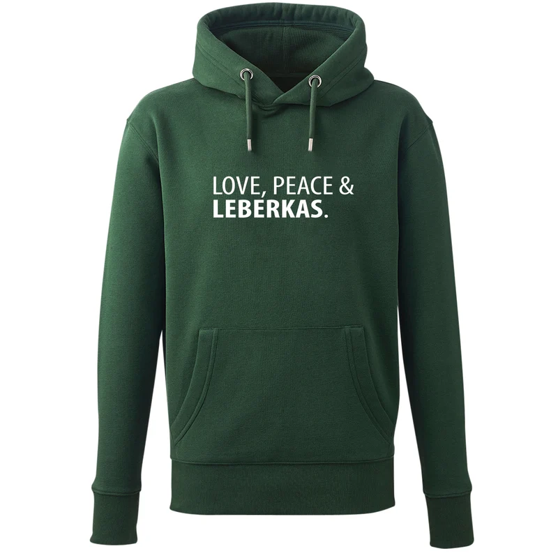 Hoodie "Love, Peace & Leberkas"