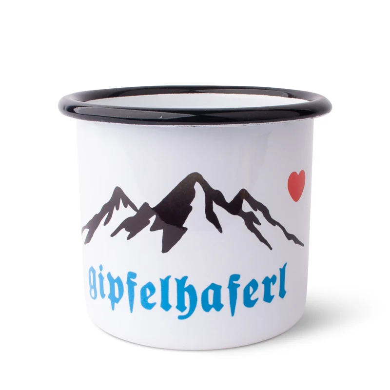Emaille-Haferl "Gipfelhaferl"