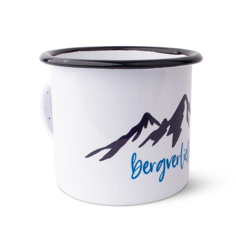 Emaille-Haferl "bergverliebt"