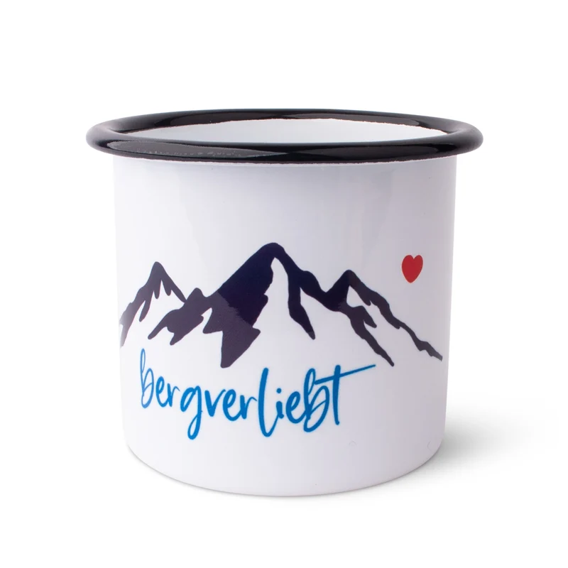 Emaille-Haferl "bergverliebt"