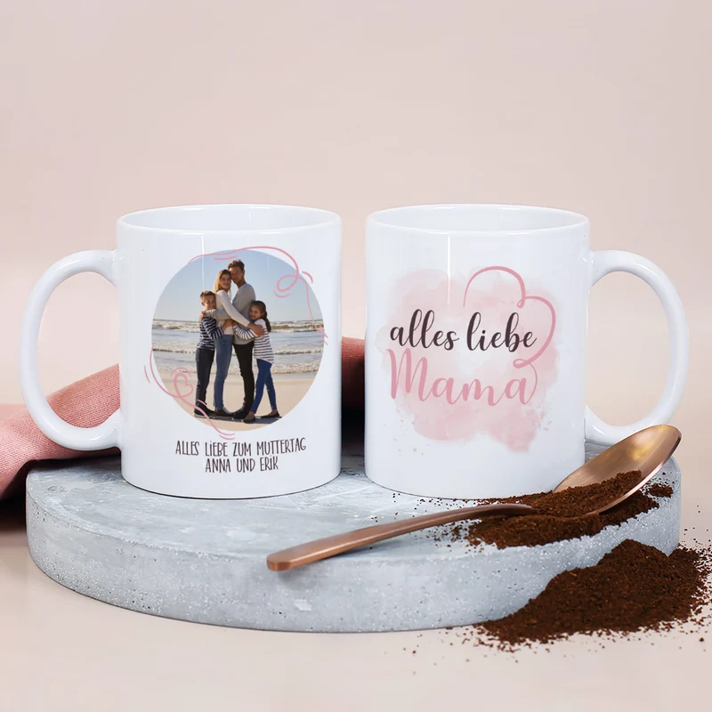 Personalisierte Fototasse für Mama zum Muttertag | Alles Liebe Mama