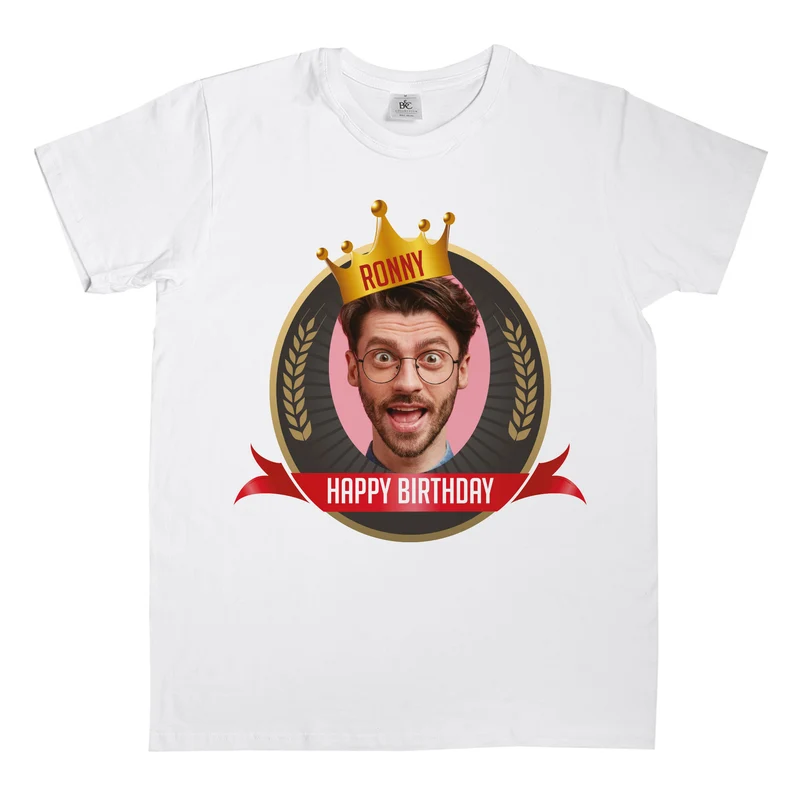 T-Shirt zum Geburtstag personalisiert mit Foto, Name & Text | Krone