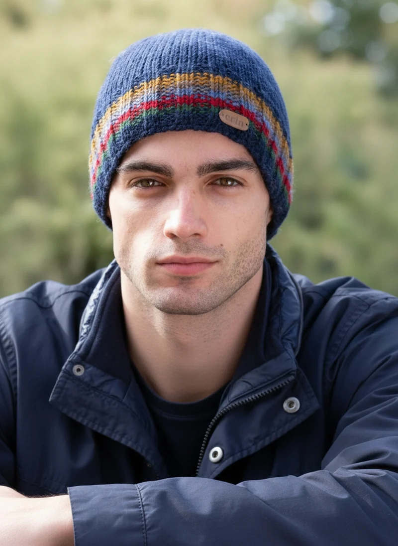 Erin Men's Rib Pullon Hat | Dark Blue