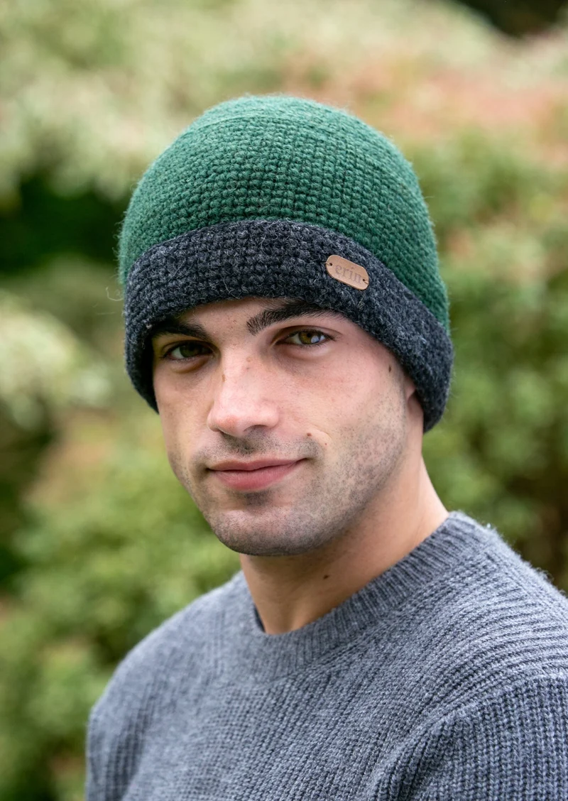 Erin Charcoal Rib Pullon Hat | Charcoal Green