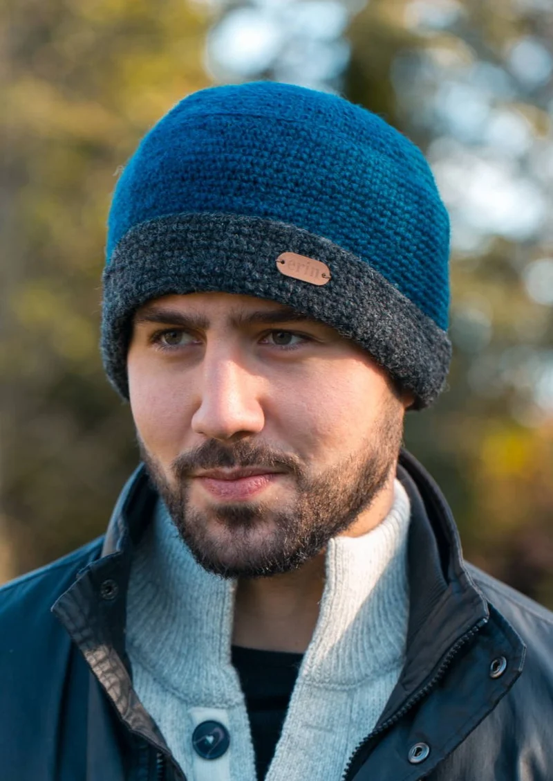 Erin Charcoal Rib Pullon Hat | Blue Charcoal