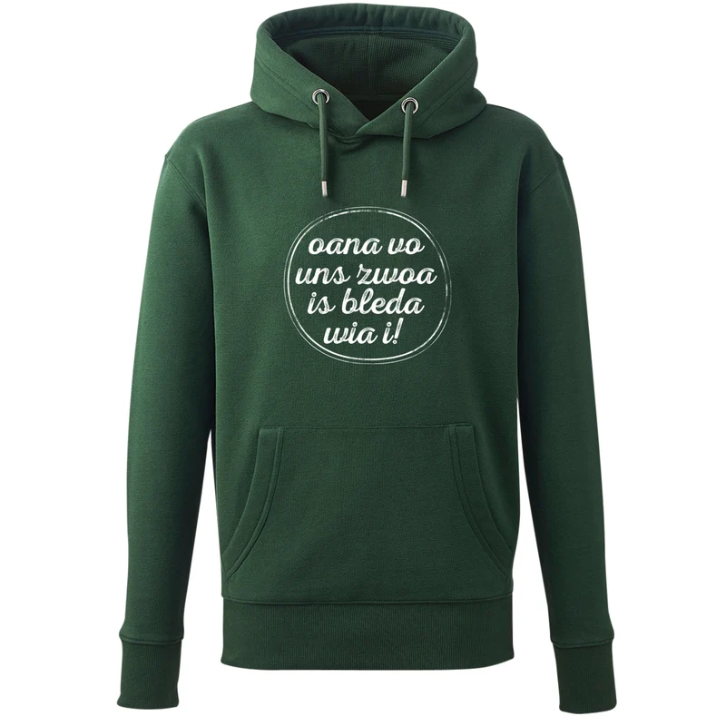 Hoodie "Oana vo uns zwoa"