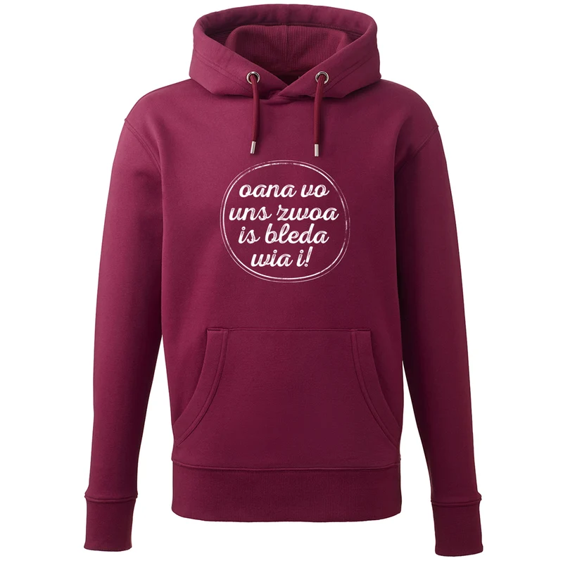 Hoodie "Oana vo uns zwoa"