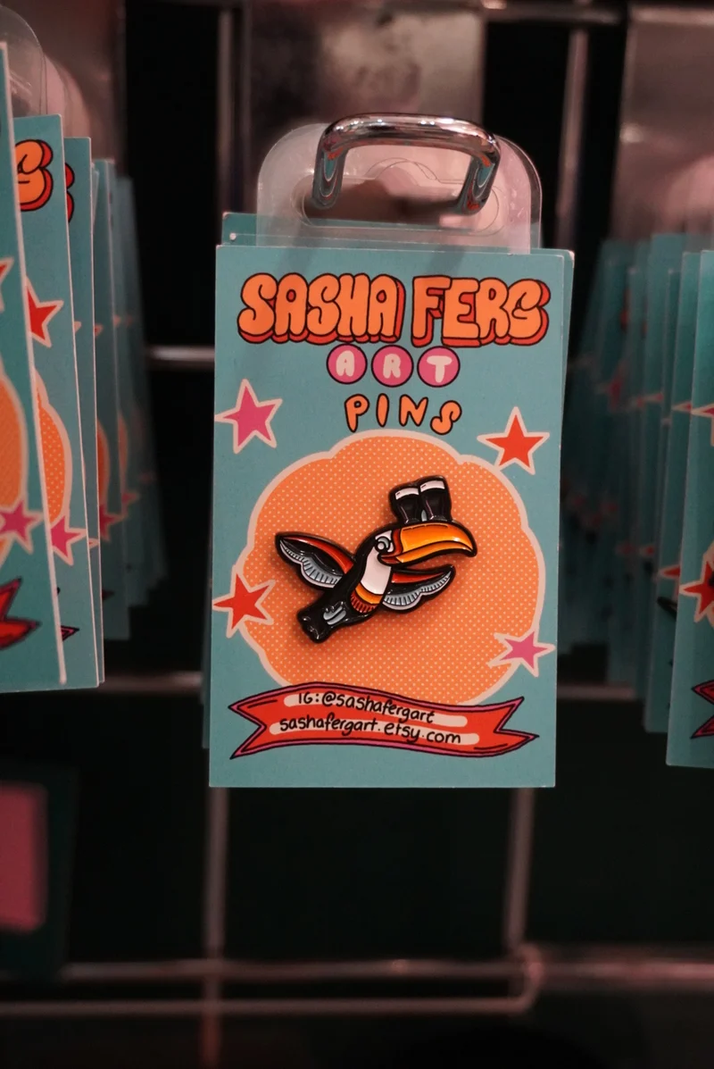 Stout Pint Toucan Pin | Sasha Ferg Art
