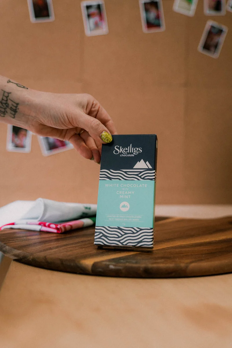 Creamy Mint & White Chocolate Bar | Skelligs Chocolate