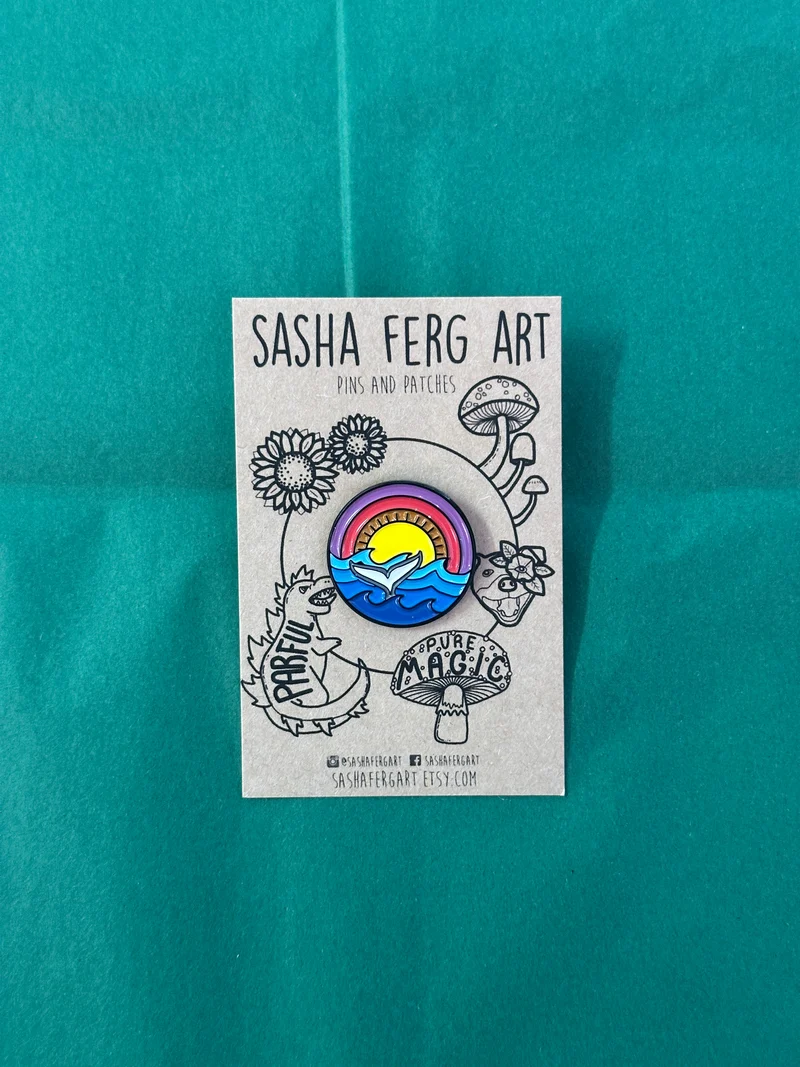 Sunset Lover Pin | Sasha Ferg Art