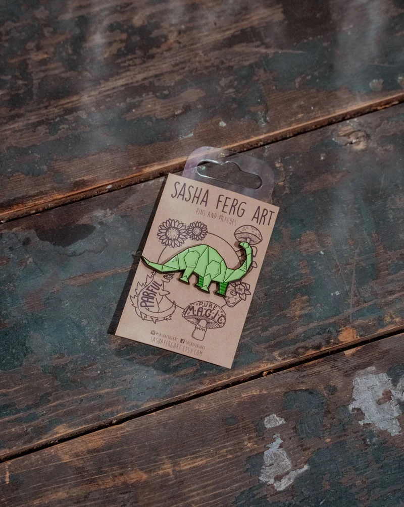 Dinosaur Pin | Sasha Ferg Art