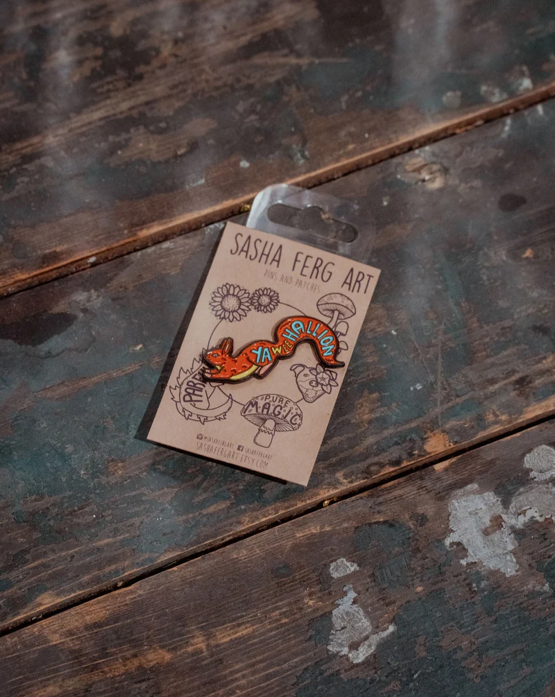Ya Wee Hallion Squirrel Pin | Sasha Ferg Art