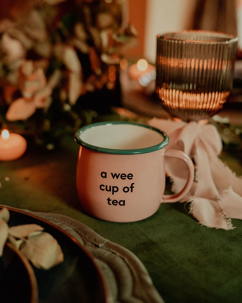 A Wee Cup of Tea Enamel Mug | Born & Bred