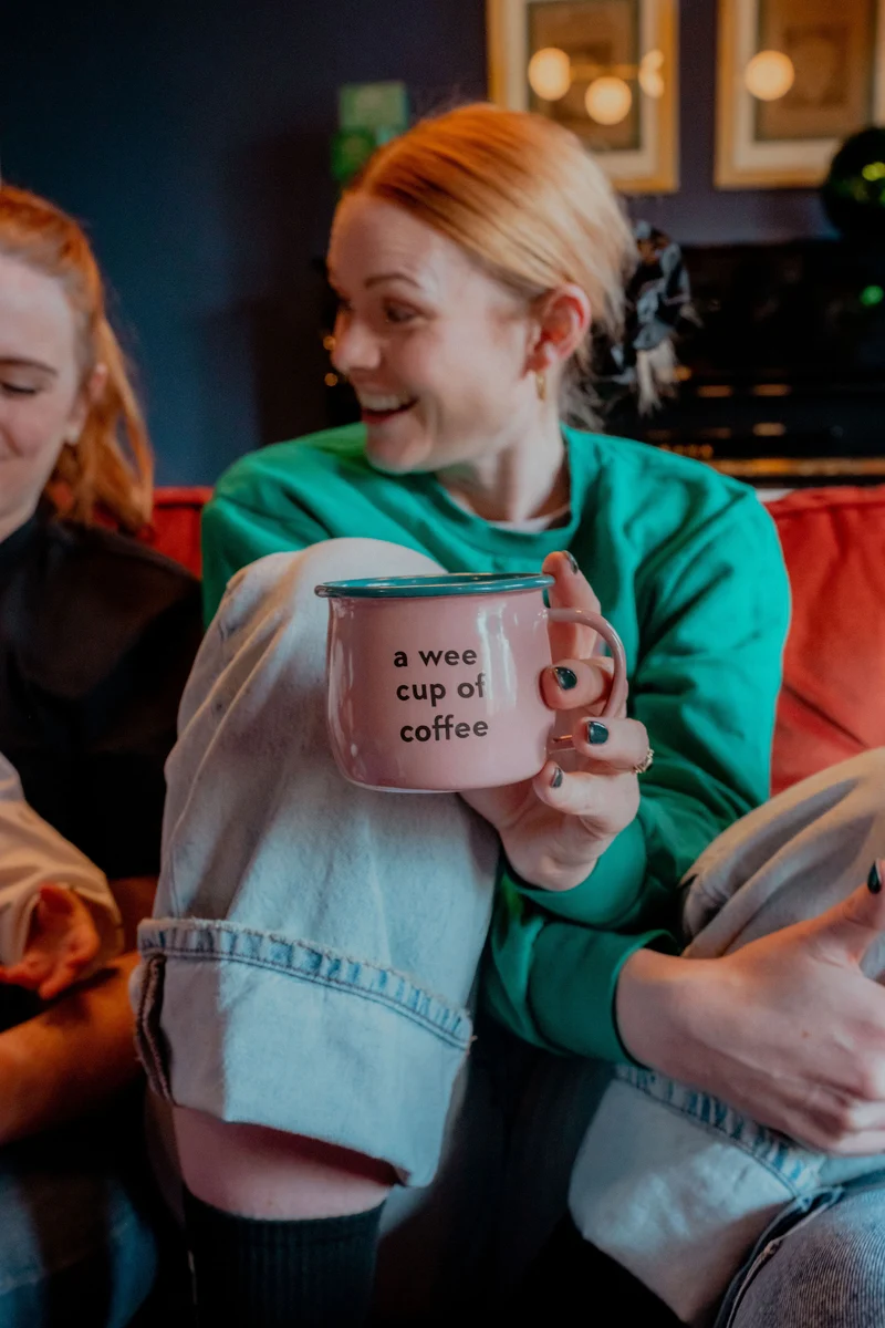 A Wee Cup of Coffee Enamel Mug | Born & Bred