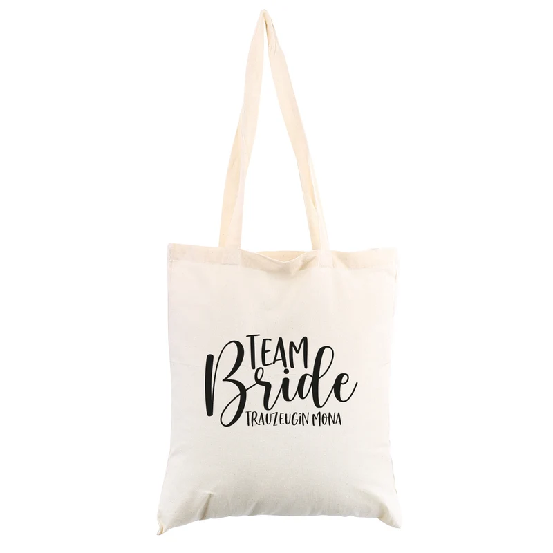 Personalisierter Jutebeutel „Team Bride“ – Perfekt für Junggesellinnenabschied & Hochzeit