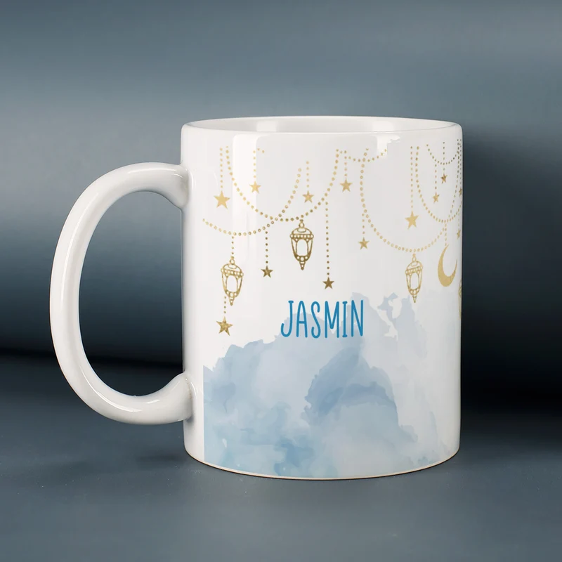 Personalisierte Tasse – Ramadan Geschenk mit Laternen & Mondsichel