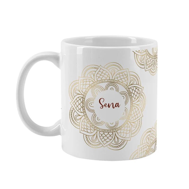 Mandala Tasse mit Name zu Ramadan