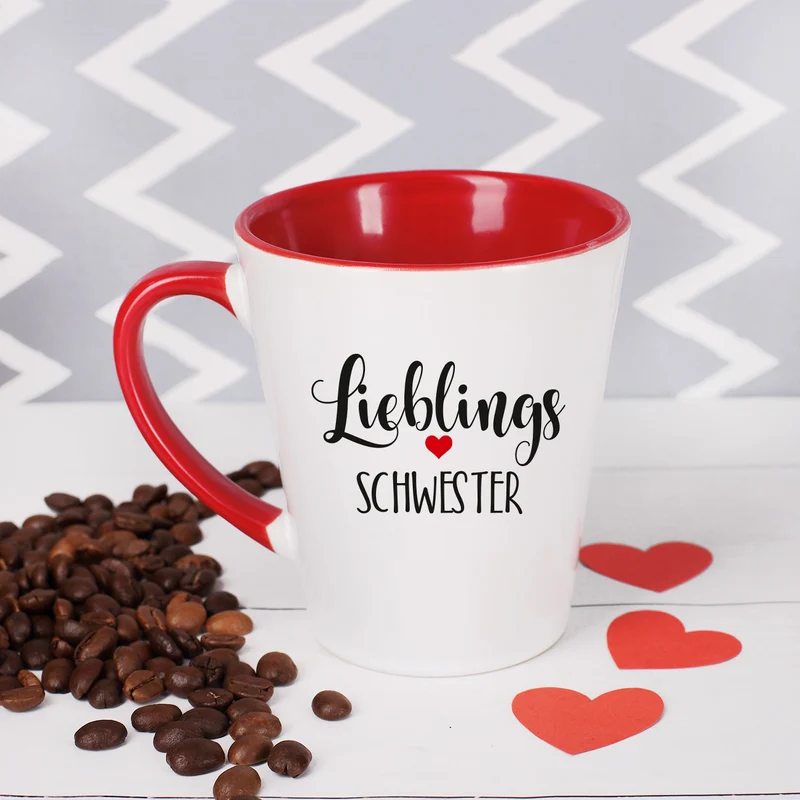 Tasse für den Lieblingsmenschen mit Wunschtext und Herz