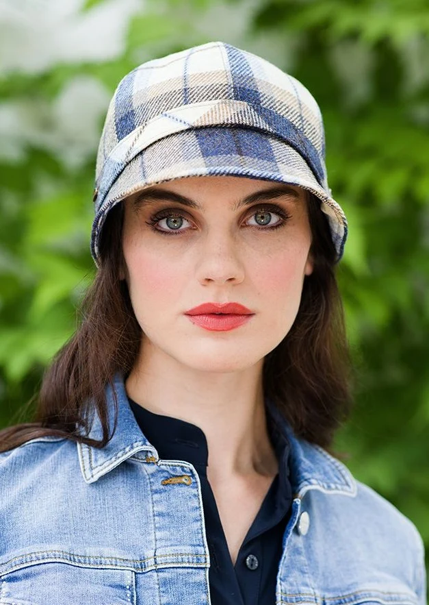 Murcos Flapper Hat | Blue Check