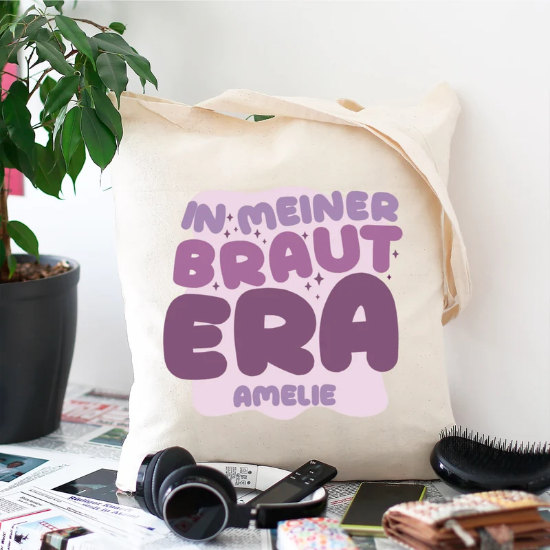 Beutel "In meiner Braut Era" mit Wunschname