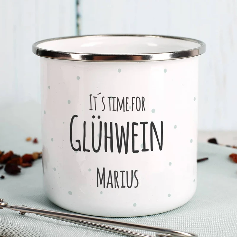 "It´s time for Glühwein" Tasse mit Ihrem Namen
