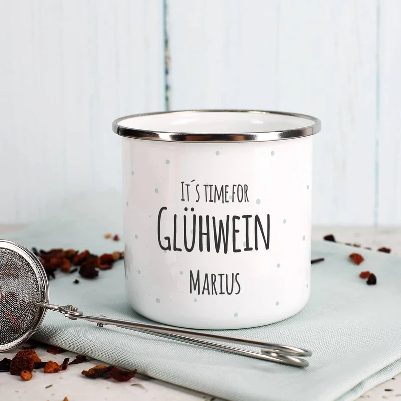 "It´s time for Glühwein" Tasse mit Ihrem Namen